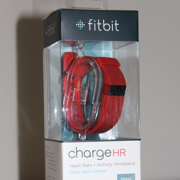 Fitbit Charge HR Heart Rate Activity Tracker Small Red Open Box #810351021773 - Picture 1 of 5